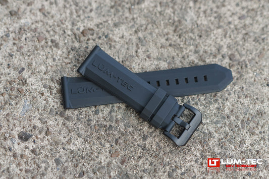 The Original Lüm-Tec OEM Rubber Strap with PVD Buckle 22mm, 24mm and 26mm - V Development Group