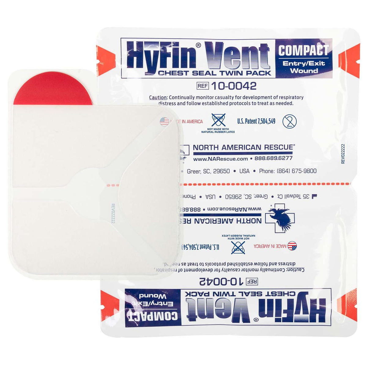 Hyfin Vent Compact Chest Seal Twin Pack — Occlusive Dressing | V Development Group