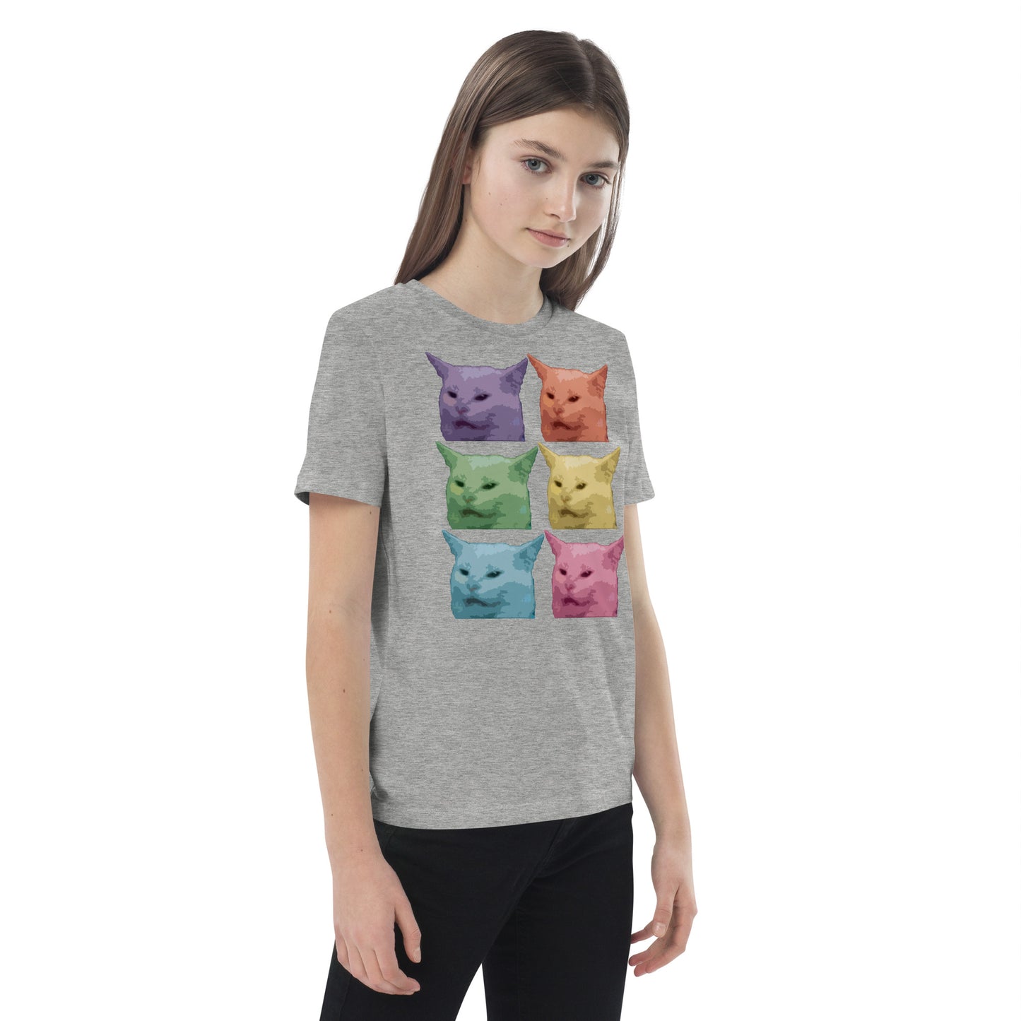 Meme Cat organic cotton kids t-shirt