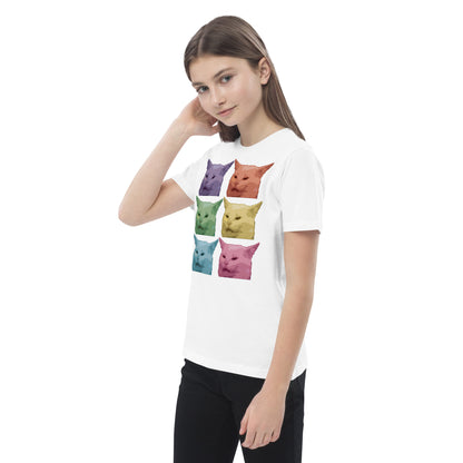 Meme Cat organic cotton kids t-shirt